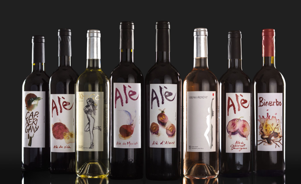 Botellas de vino de Can Feliu