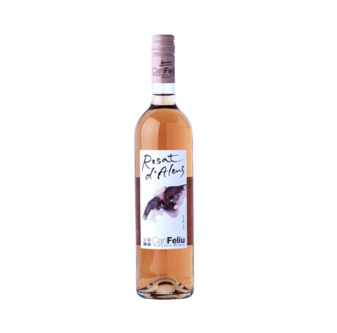 Botella de vino rosado de Can Feliu