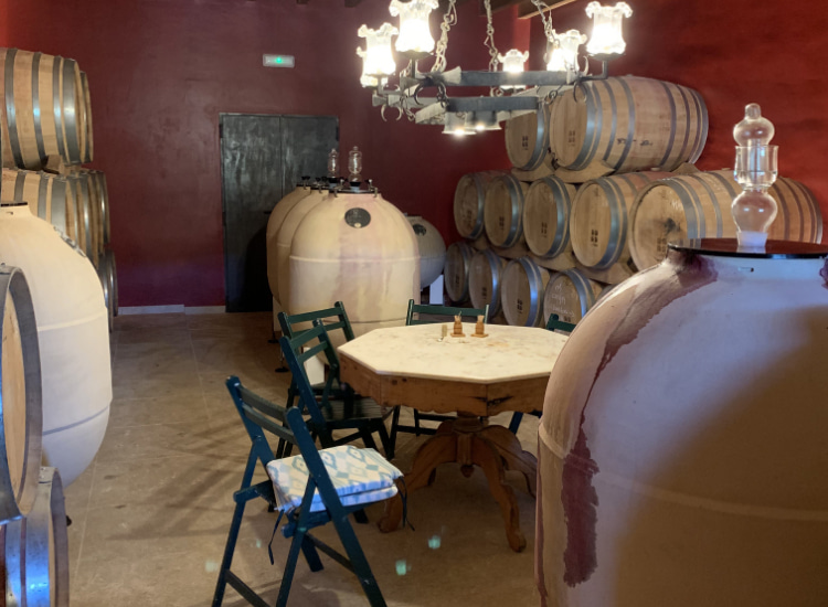 Private tasting area in the winery