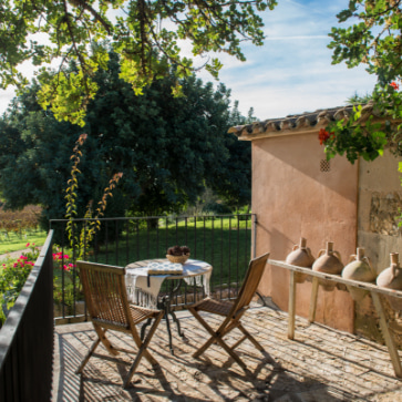 Terrasse und Landschaft