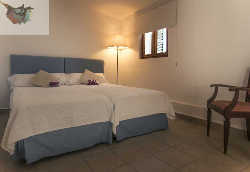 Betten in der Wohnung für Familien in Can Feliu