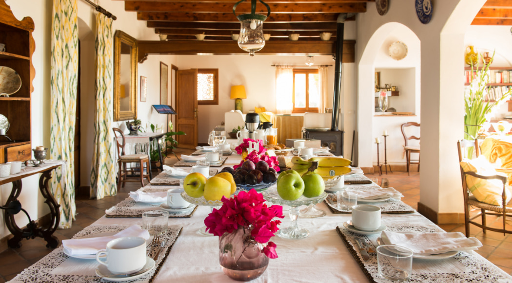 Breakfast table in Can Feliu